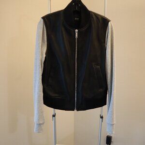 Leather Jacket LTH JKT Black Bomber Jacket Women's Size Medium NEW